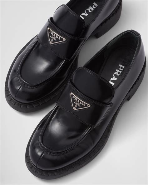 mocassino prada camoscio|Mocassini Leather Loafers By Prada .